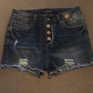 Brand new girls jean shorts size 14